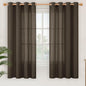 YoungsTex Brown Linen Curtains 63 Inches Long by YoungsTex
