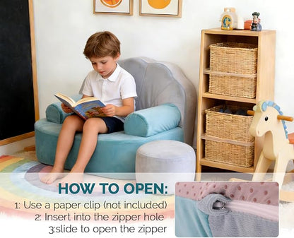 Snuggly Toddler Chair, Soft Kids Sofa - Image 7