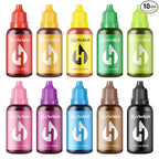 Herbeklab Food Coloring Liquid Food Dye Water Based Food Color 10 Colors x 20 ml Liquid Food Coloring Set Concentrated Slime Dye Pigments Soap Colorants Easter Egg Dyestuffs for Domestic Use