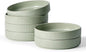 famiware Star 8.25" Pasta Bowls, Large Dinner Bowls Set of 6, Salad Bowl Plates, Shallow Bowls for Eating, Light Green