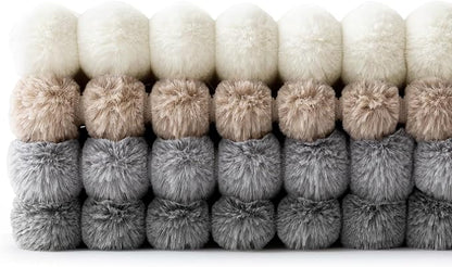 MIULEE Faux Fur Plush Decorative Throw Pillow Covers 20x20, Soft Boho Farmhouse - Image 6