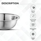 AVADOR Set of 6 Premium Stainless Steel Mixing Bowls Set, Easy To Clean, Space Saving Nestable Design, Great for Cooking, Baking, Prepping (0.75qt, 1.5qt, 3qt, 4qt, 5qt, 8qt)