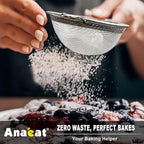Anaeat Fine Mesh Strainers - Premium Stainless Steel Colander Sieve Sifters, with Durable Mesh and Sturdy Handle, Excellent for Sifting Dry ingredients, Flour, Pastas, Rice, Tea (3.15"+5.5"+7.87")
