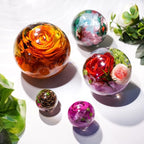 LET'S RESIN 9 Pcs Sphere Silicone Molds for Resin, Upgraded Seamless 3D Sphere Resin Molds Silicone,Large Round Ball Epoxy Resin Molds for Flowers Preservation,Resin Casting, Soap, Candle