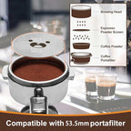 53.5mm Espresso Puck Screen 3-Pack, Lower Shower Screen, Metal Coffee Reusable Filter for 54mm Espresso Portafilter Basket, 1.7 Thickness(Cute Face)