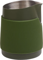 Normcore Handleless Milk Frothing Jug, Pitcher 15.2 oz, Frother Steamer Cup Stainless Steel Espresso Cup, Sharp Spout, Green, 450 ml