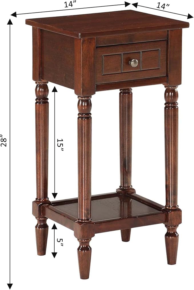 Convenience Concepts French Country Khloe 1 Drawer Accent End Table 14" - Image 9
