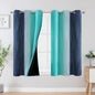 Navy Blue and Teal Gradient Blackout Curtains by ESTELARTEXTILER
