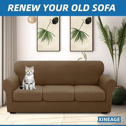 XINEAGE New 4 Pieces Extra Large Couch Covers - Image 4