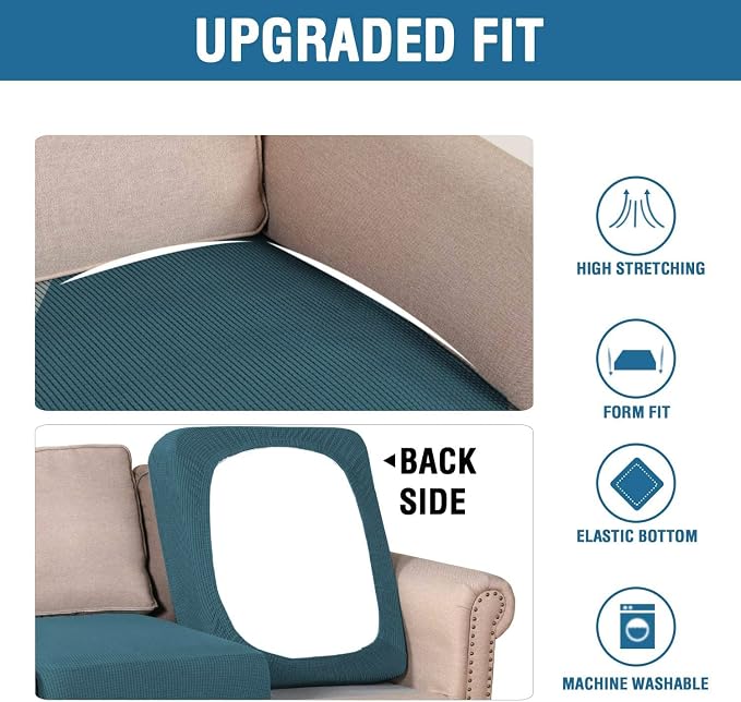 H.VERSAILTEX Super Stretch Individual Seat Cushion Covers Sofa Covers Couch - Image 6