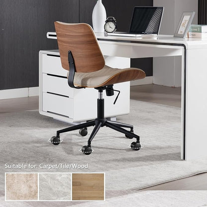 Home Office Chair No Arms with Wheels, Adjustable Height Small Desk Chair - Image 7