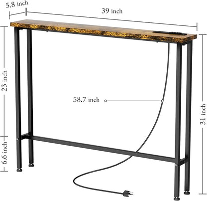 Keelian 39" Sofa Table Narrow Long - Image 3