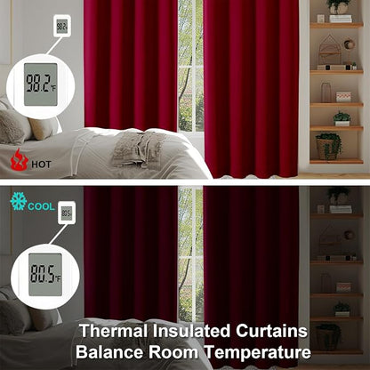 Simplebrand Ava Red Blackout Curtains - Image 6