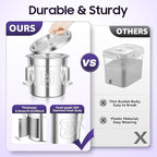 202 OZ Stainless Steel Canister Rice Cereal Grain Storage Containers with Lid Airtight Coffee Bean Storage Milk Flour Sugar Food Storage for Home Bar Restaurant (6L/202 OZ)
