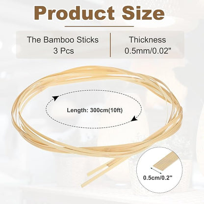 MECCANIXITY 3 Rolls Bamboo Strips - Image 2