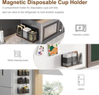 TQVAI K Cup Holder - 60 Capsule Capacity 2 Tier Sliding Pods Storage Drawer with Disposable Cups & Lids Holder, Coffee Bar Station Organizer for Countertop, Black