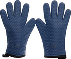 Kitchen perfection XL Silicone Smoker Oven Gloves-Extreme Heat Resistant BBQ Gloves-Handle Hot Food Right on Your Grill Fryer&Pit|Waterproof Grilling Cooking Baking Mitts|Superior Value Set+3 Bonuses