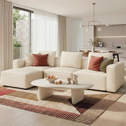 Welzona 103" Modular Sectional Sofa, Minimalist Comfy Cloud Couch Sectional - Image 3