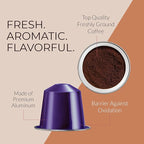 Camilla’s Heritage - Intensity 8 Flavored Espresso Coffee Spiced Variety Pack (Caribbean Spice, Cinnamon & Hazelnut Espresso Cups) 60 Coffee Pods