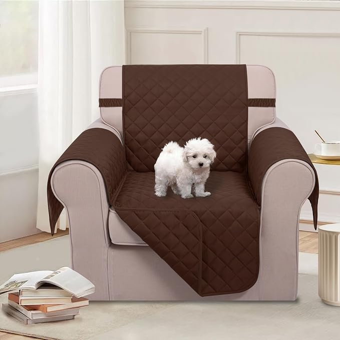 U-NICE HOME Reversible Oversized 28''Chair Covers, Pet Friendly, Elastic Straps - Image 2
