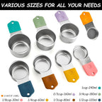 Magnetic Measuring Cups and Spoons Set Including 8 Stainless Steel Stackable Magnetic Measuring Cup 8 Magnetic Measuring Spoon with Leveler for Dry Liquid Ingredient
