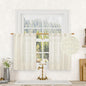 Short Kitchen Window Semi Sheer Linen Curtains Over Sink 34x36 Inch | Light by LAMIT