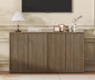 Fluted Sideboard Cabinet with Storage, Mid Century Modern Accent Cabinet by Unknown