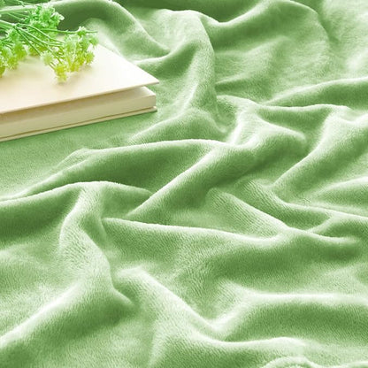 BEDELITE Fleece Blanket Soft Plush Queen Bed Blanket Grass Green 90"x90" | - Image 5
