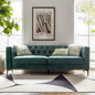 HULALA HOME 84" W Faux Leather Sofa Couch by HULALAHOME