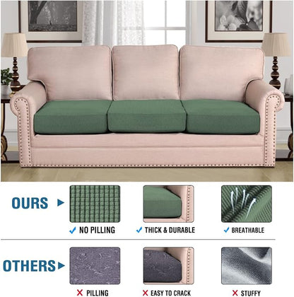 H.VERSAILTEX Super Stretch Individual Seat Sofa Covers Couch Cushion Covers - Image 2