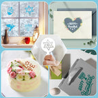 JULBEAR 36 Pcs Reusable Hanukkah Cake Cookie Stencils Dreidel Menorah for Cookies Coffee DIY Hanukkah Holiday Baking Painting Dessert Craft Decoration