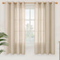 YoungsTex Tan Linen Semi Sheer Curtains 63 Inch Length by YoungsTex