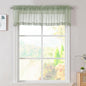 2 Panels Sage Green Semi Sheer Valance by OVZME
