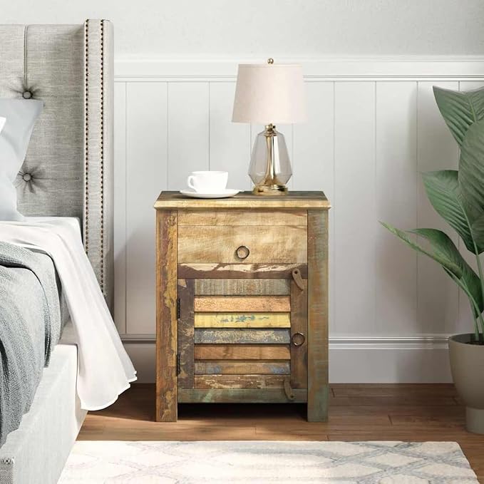 Gecheer Reclaimed Wood End Table - Image 3