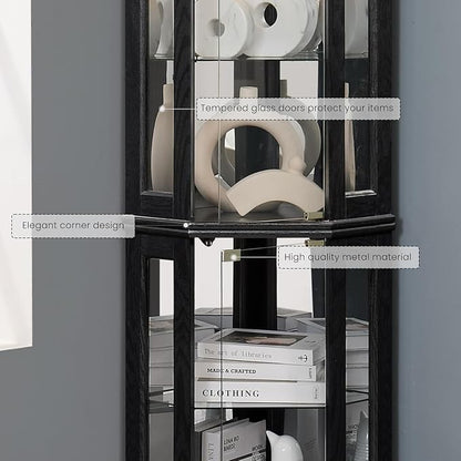 Anwick Corner Display Curio Cabinets - Image 7