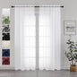 Chyhomenyc White Sheer Curtains 84 Inches Long 2 Panels | Light Filtering by Chyhomenyc