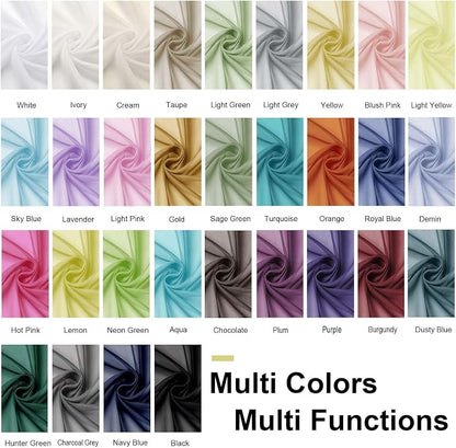 Navy Blue Sheer Curtains 90 Inches Long, Solid Light Filtering Sheer Curtains - Image 9