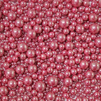 Edible Rose Gold Sugar Pearls Candy Sprinkles 120G/ 4.23Ounce Baking Cake Sprinkles Cupcake and Cake Topper Cookie Decorations Wedding Party Valentines Halloween Christmas Supplies