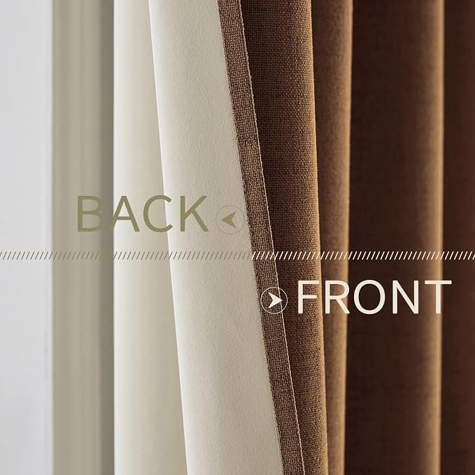 MIULEE 100% Blackout Linen Curtains - Image 6