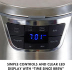 Kenmore Elite Drip Coffee Maker - 12 Cup Programmable Cafe Machine With Glass Pot, Regular & Bold Brew, Auto Shut Off Large Water Reservoir, Reusable Filter, Kitchen Appliances