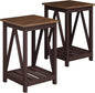 ChooChoo Farmhouse End Table, Rustic Vintage End Side Table by ChooChoo