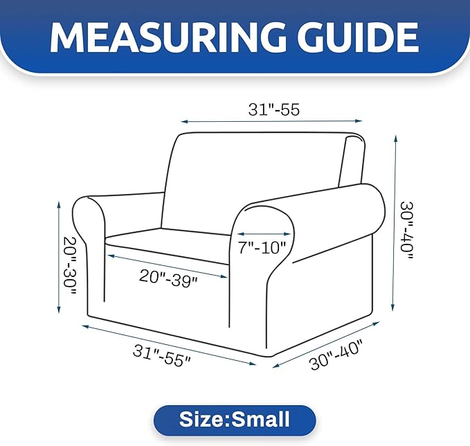 Stretch Chair Sofa Slipcover, Single Couch Cover, Dark Red | 1-Piece Washable - Image 5