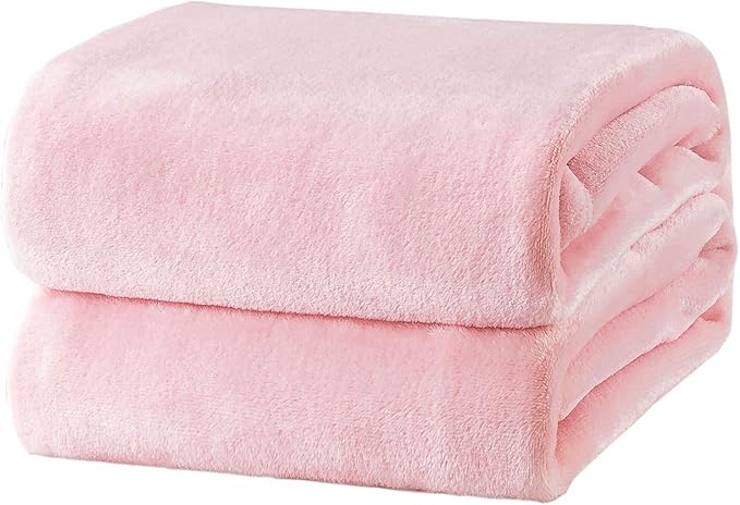 Bedsure GentleSoft Fleece Blankets Queen Size Pink by Unknown