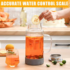Honeydak 2 Pack Glass Pitcher with Lid, 68 oz 2 Liter Water Pitcher with Silicone Base, Spout and Handle Large Ice Tea Carafe for Fridge, Anti-slip Glass Water Jug for Drinks Tea Coffee Milk Beverage