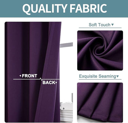 ChrisDowa Blackout Curtains for Bedroom and Living Room 54 Inches Long | 2 - Image 3