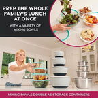 Mixing Bowls Set of 5, Stainless Steel Salad Bowls with Lids, Nesting Metal Mixing Bowls for Baking, Cooking, Prepping & Food Storage