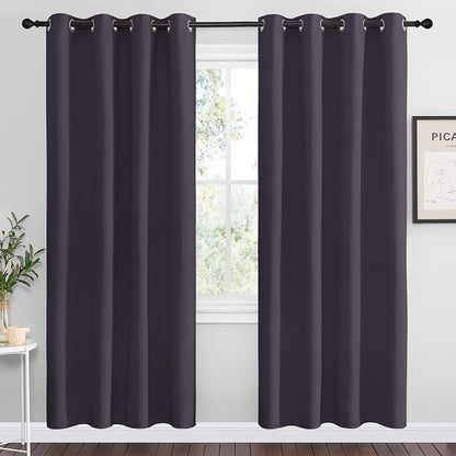 NICETOWN Greyish Purple Blackout Curtains 78 inches Length by NICETOWN