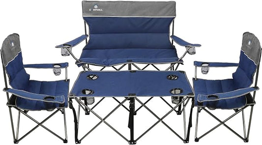 Camping Chair Set of 3, Outdoor Folding Camping Chairs by CAMPHILL