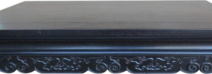 Chinese Handmade Dark Brown Rosewood Low Kang Table Stand Acs4815 - Image 6