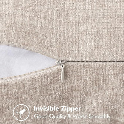 MIULEE Decorative Couch Throw Pillow Covers 20x20 Inch Taupe 2 Pack | Farmhouse - Image 7